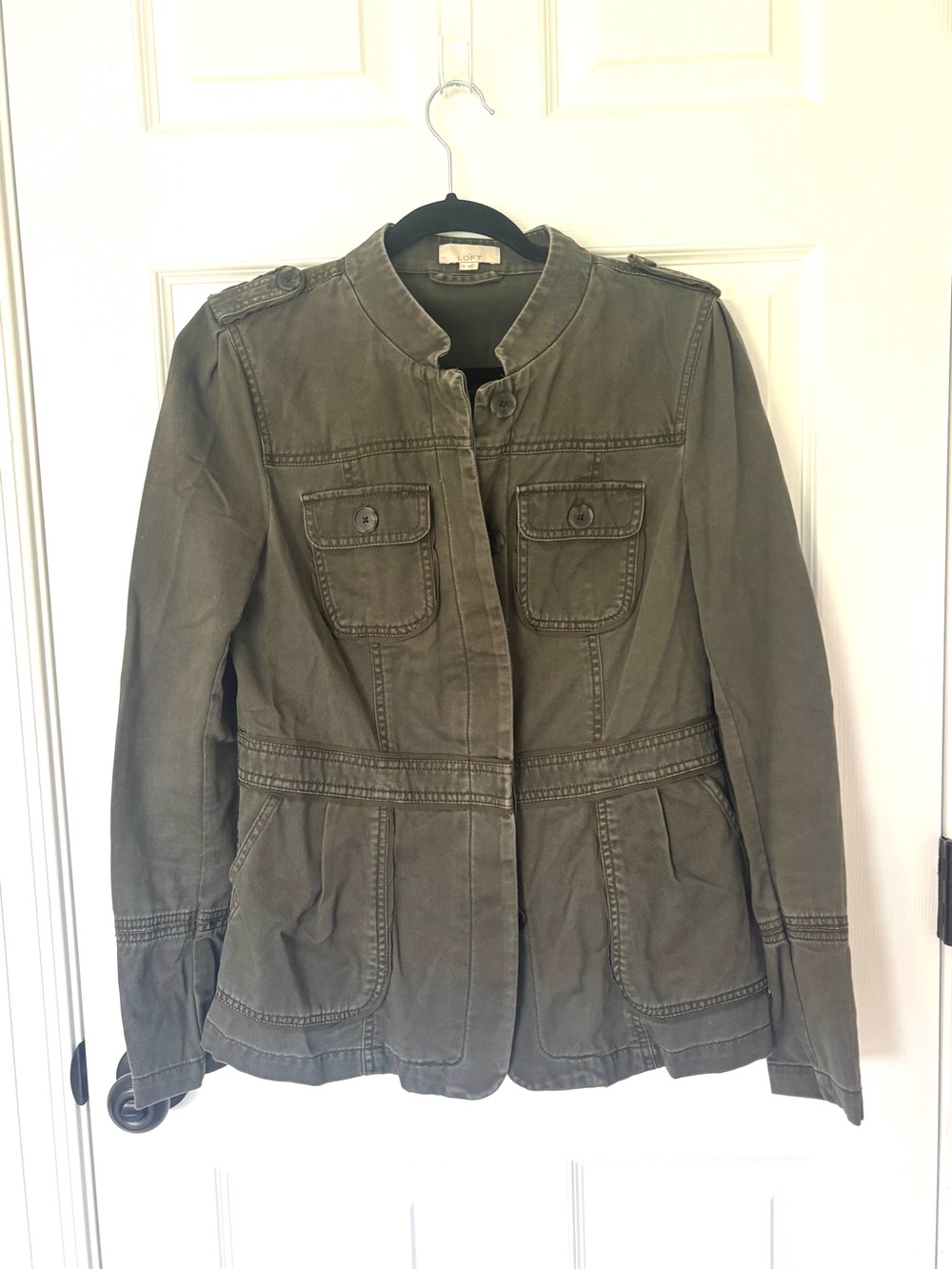 Safari Jacket Army Green Utility LOFT 100% Cotton Jacket Gorpcore